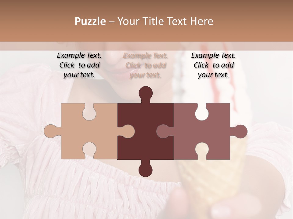 Female Happy Milk PowerPoint Template