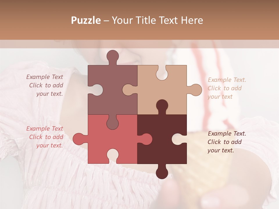 Female Happy Milk PowerPoint Template