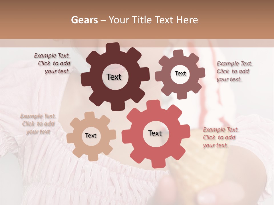 Female Happy Milk PowerPoint Template