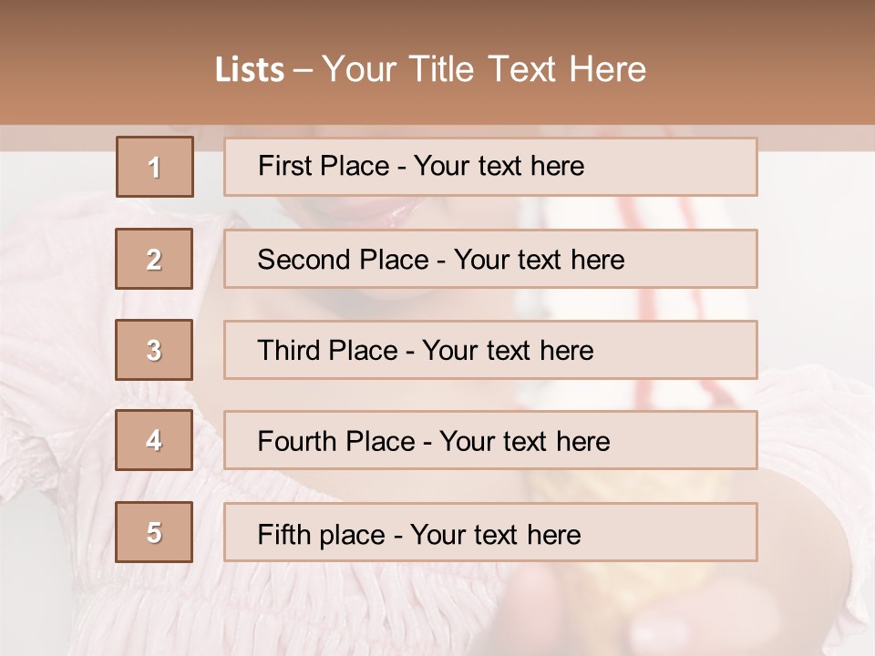 Female Happy Milk PowerPoint Template