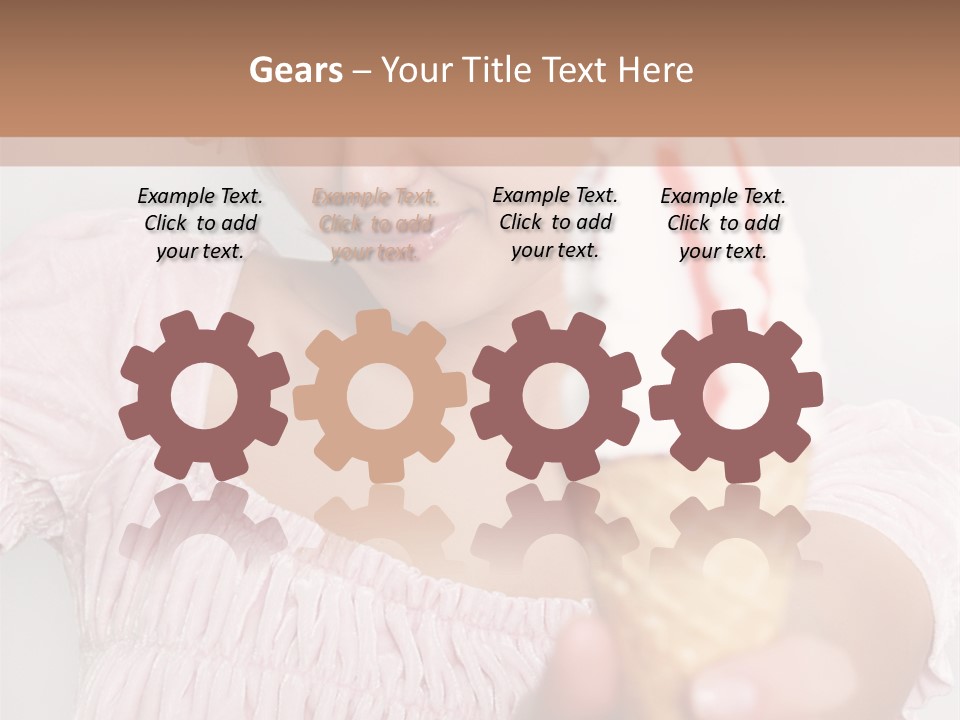 Female Happy Milk PowerPoint Template