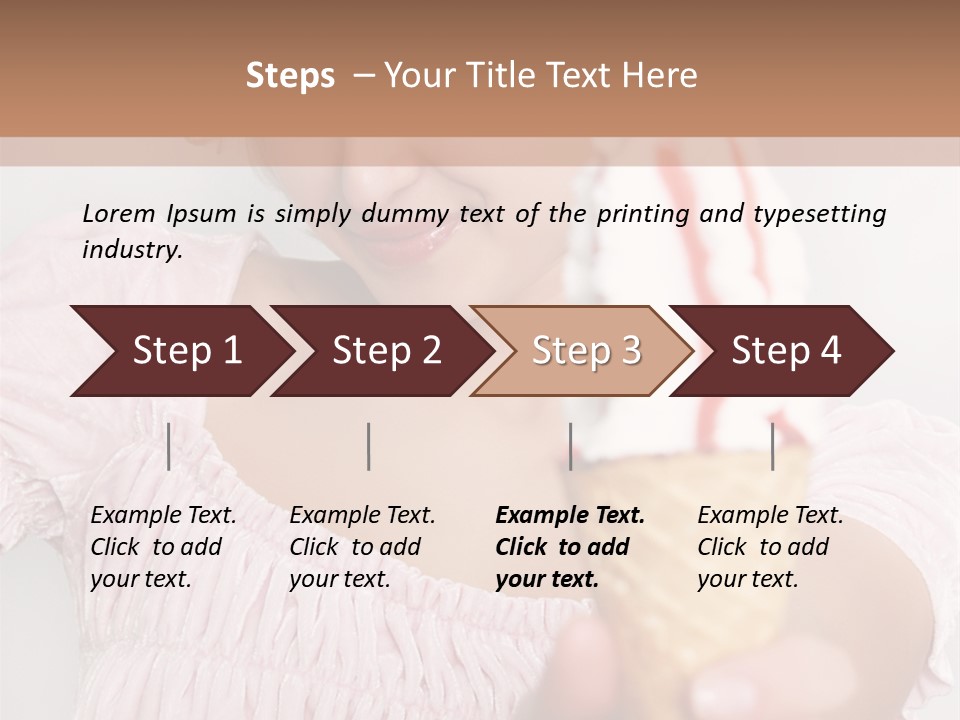 Female Happy Milk PowerPoint Template