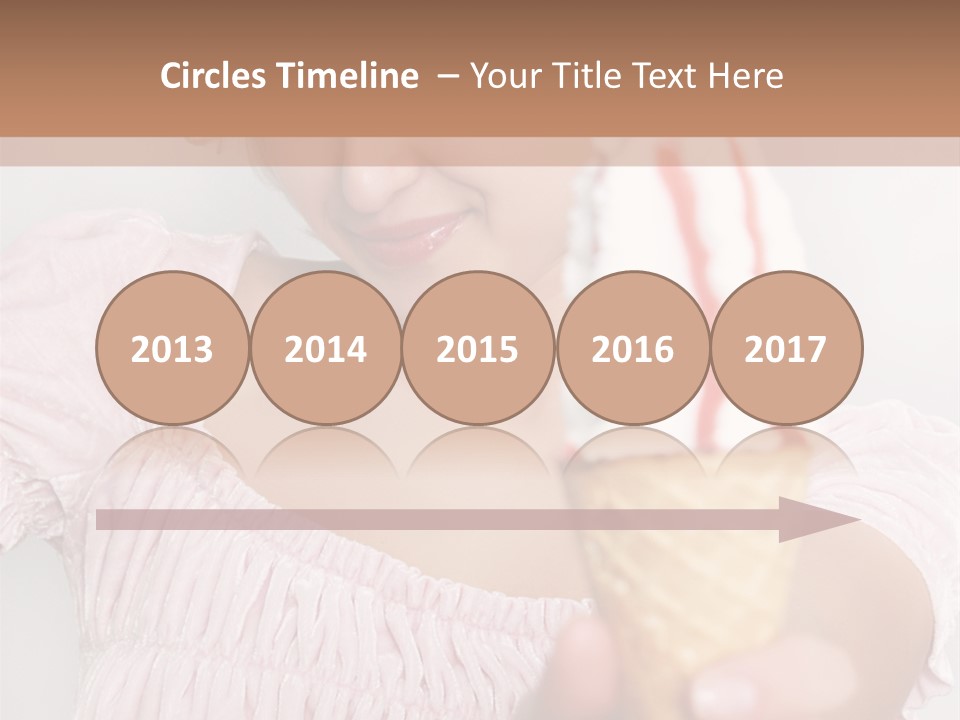 Female Happy Milk PowerPoint Template