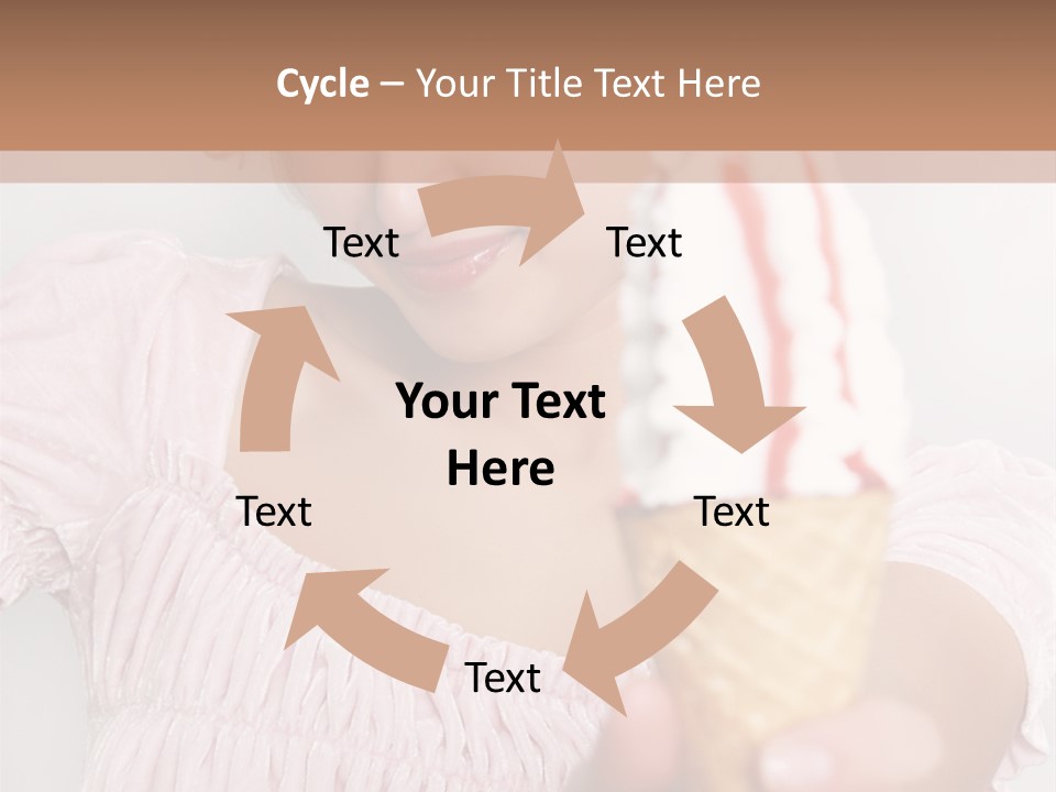 Female Happy Milk PowerPoint Template