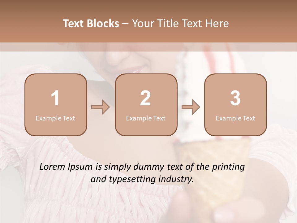 Female Happy Milk PowerPoint Template