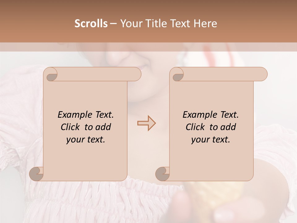 Female Happy Milk PowerPoint Template