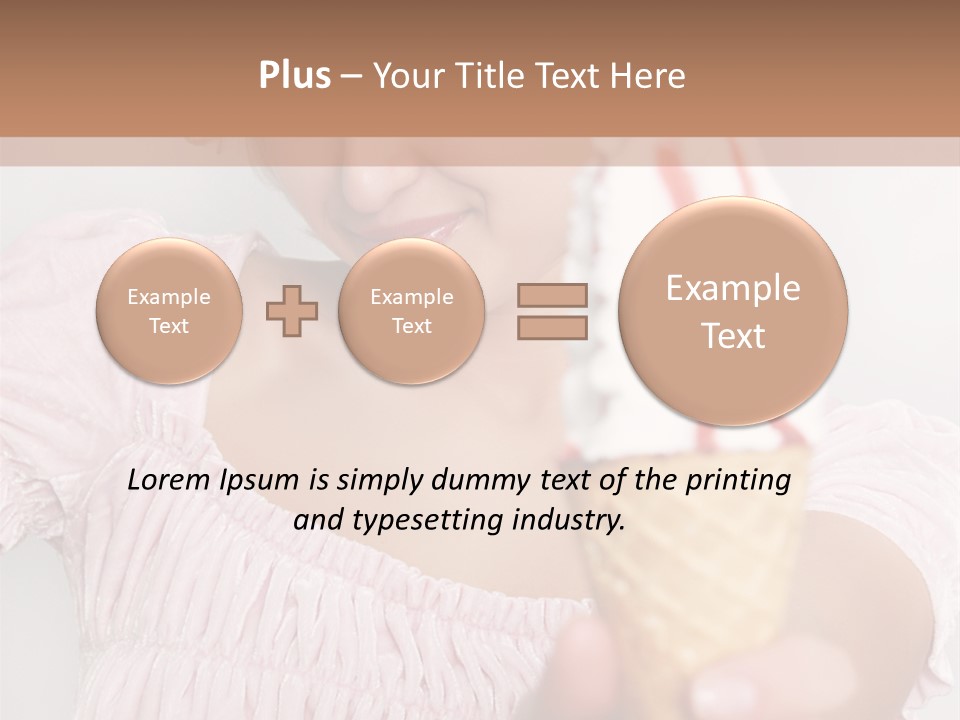 Female Happy Milk PowerPoint Template