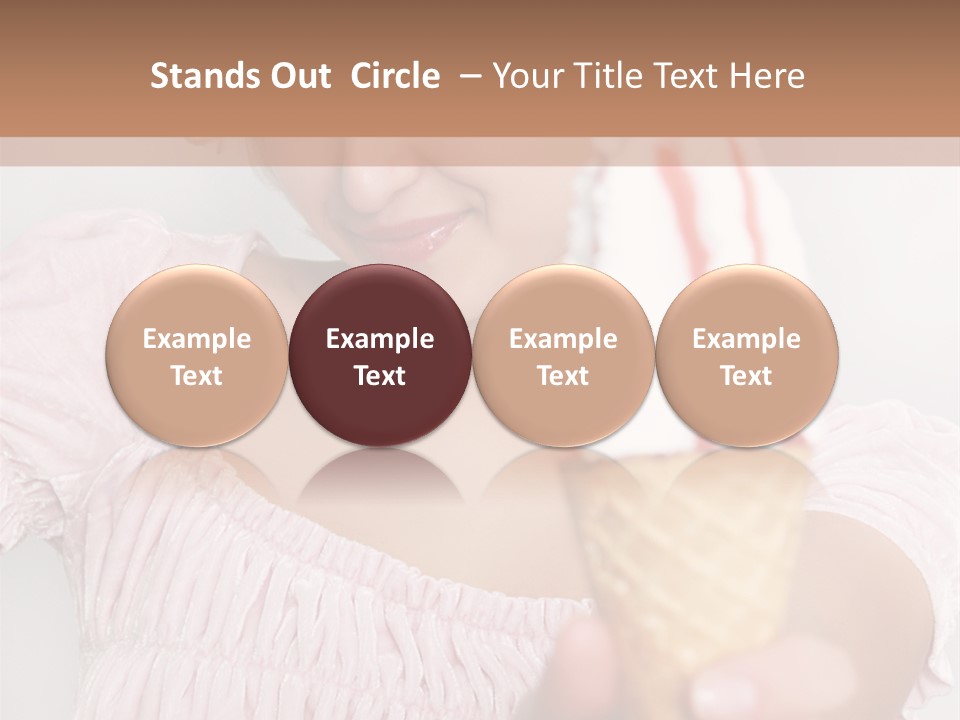 Female Happy Milk PowerPoint Template