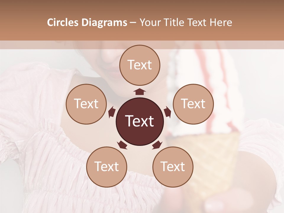 Female Happy Milk PowerPoint Template