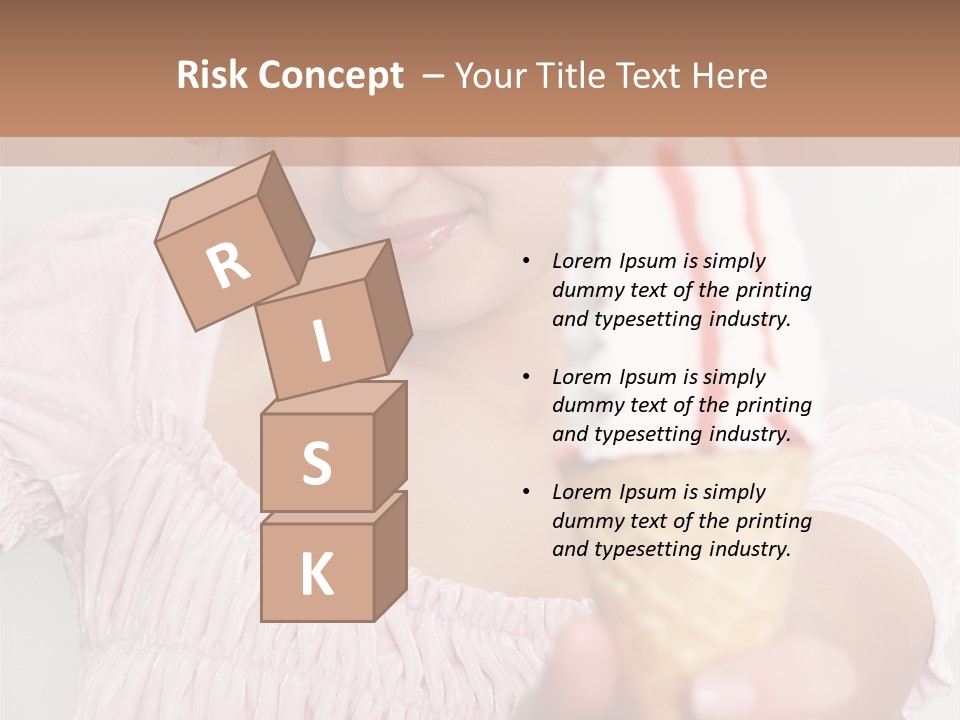 Female Happy Milk PowerPoint Template