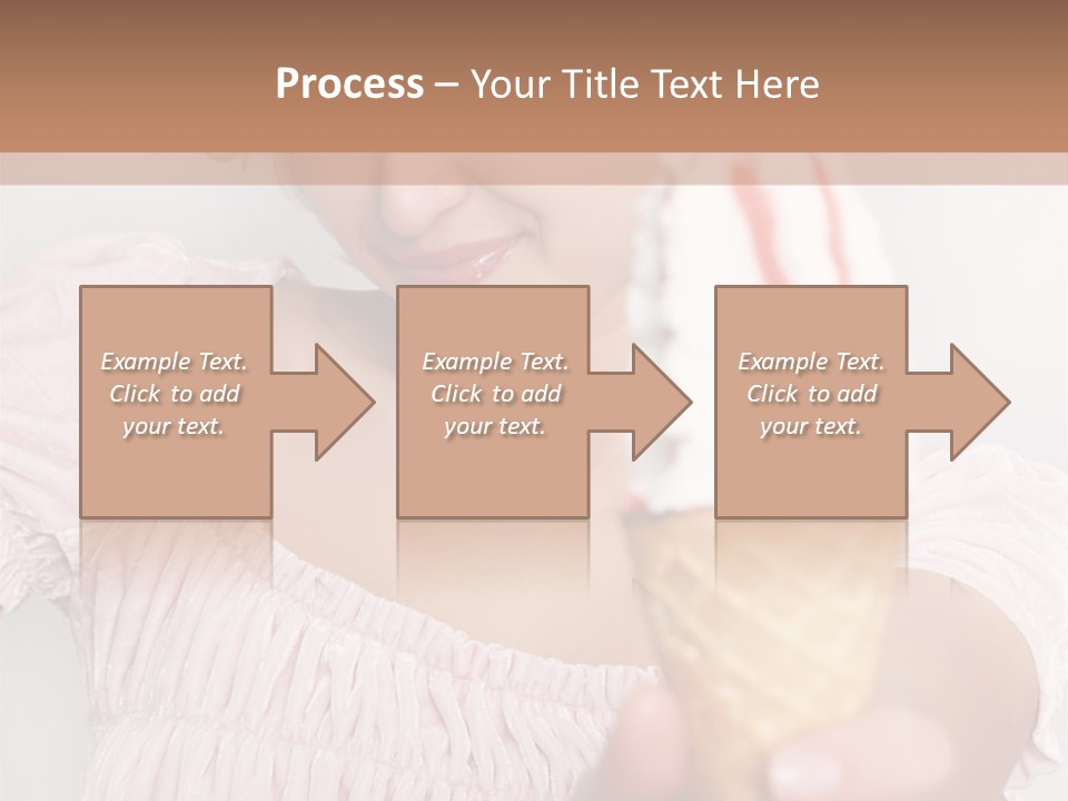 Female Happy Milk PowerPoint Template