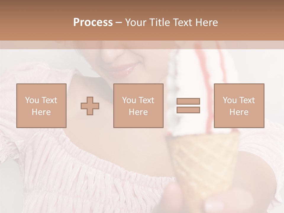 Female Happy Milk PowerPoint Template