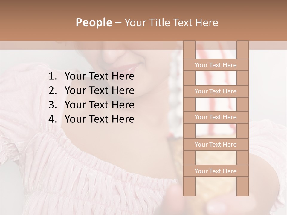 Female Happy Milk PowerPoint Template