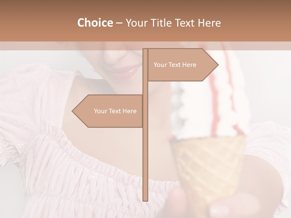 Female Happy Milk PowerPoint Template