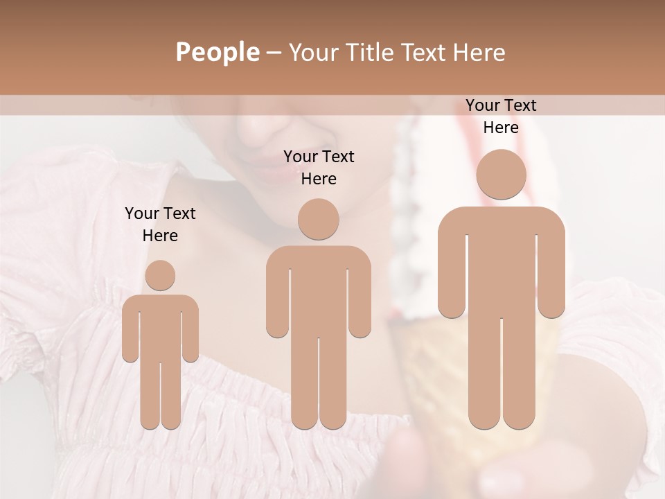 Female Happy Milk PowerPoint Template