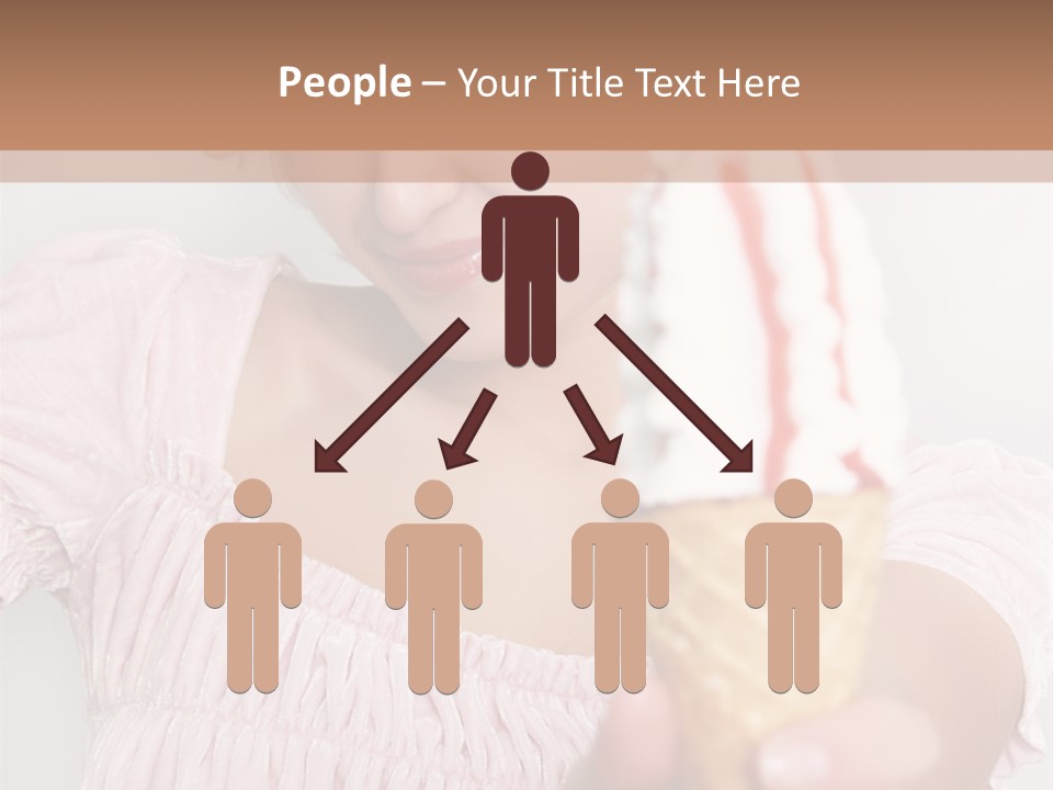 Female Happy Milk PowerPoint Template