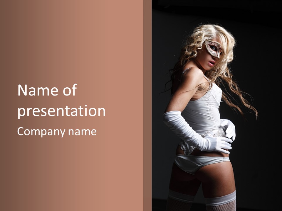 Mask Glamour Dancer PowerPoint Template