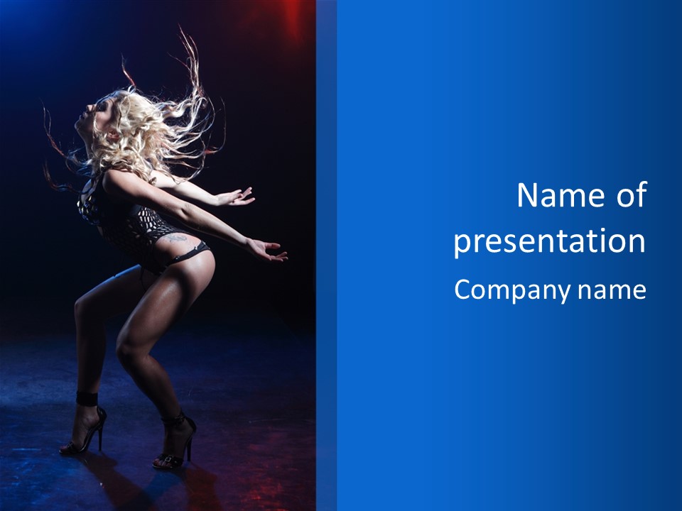 Voluptuous Dancer Shaking PowerPoint Template