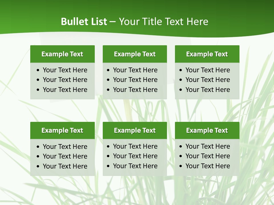 White Grass Dew PowerPoint Template