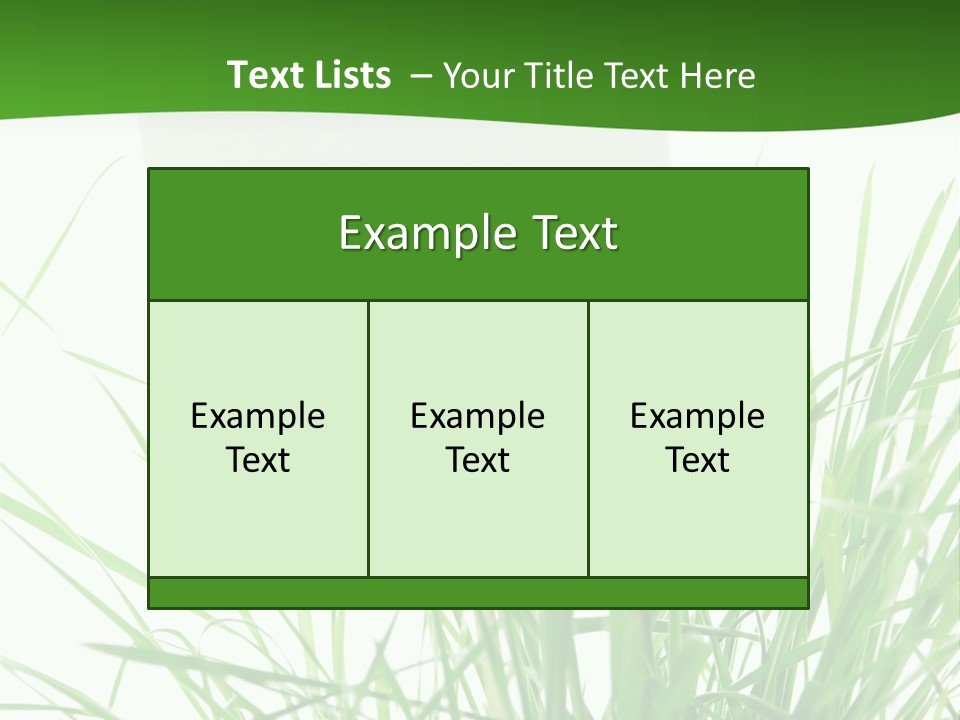 White Grass Dew PowerPoint Template