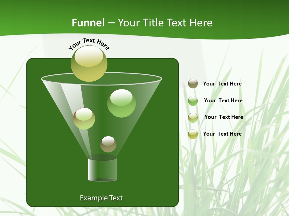 White Grass Dew PowerPoint Template