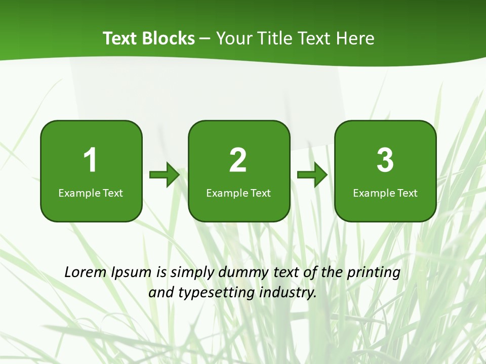 White Grass Dew PowerPoint Template