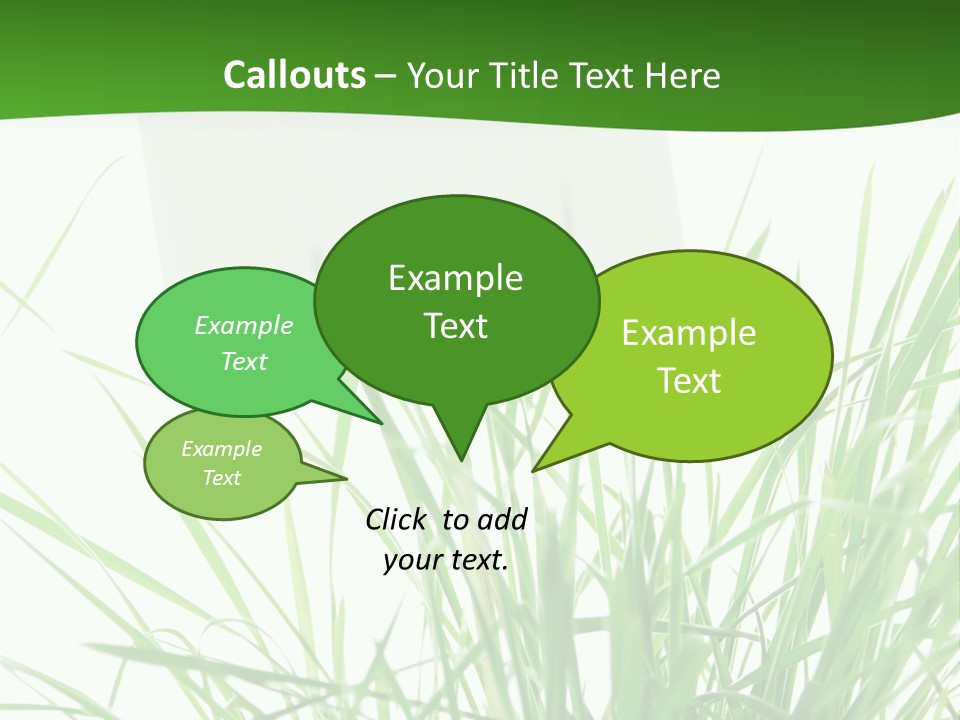 White Grass Dew PowerPoint Template