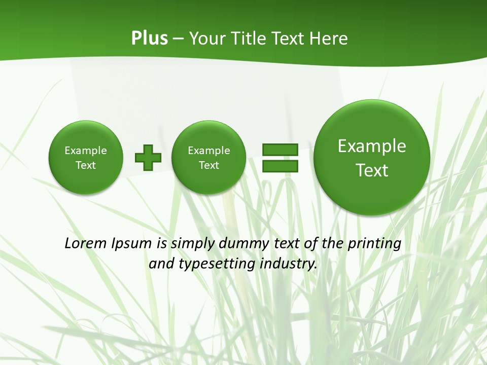 White Grass Dew PowerPoint Template