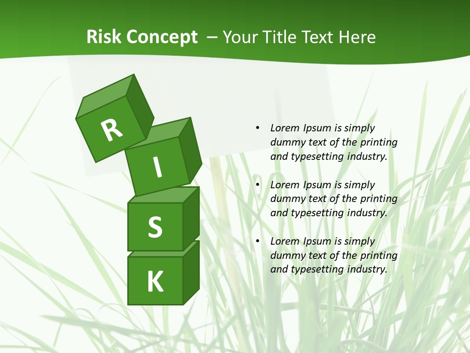 White Grass Dew PowerPoint Template