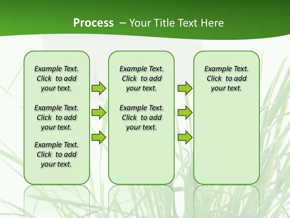 White Grass Dew PowerPoint Template