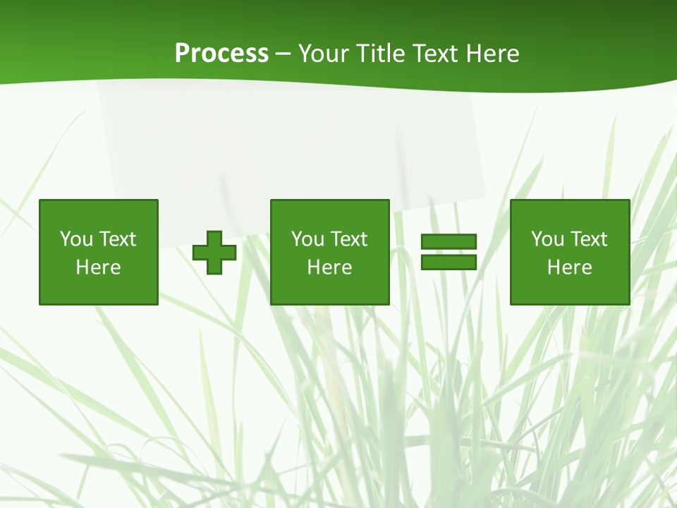 White Grass Dew PowerPoint Template