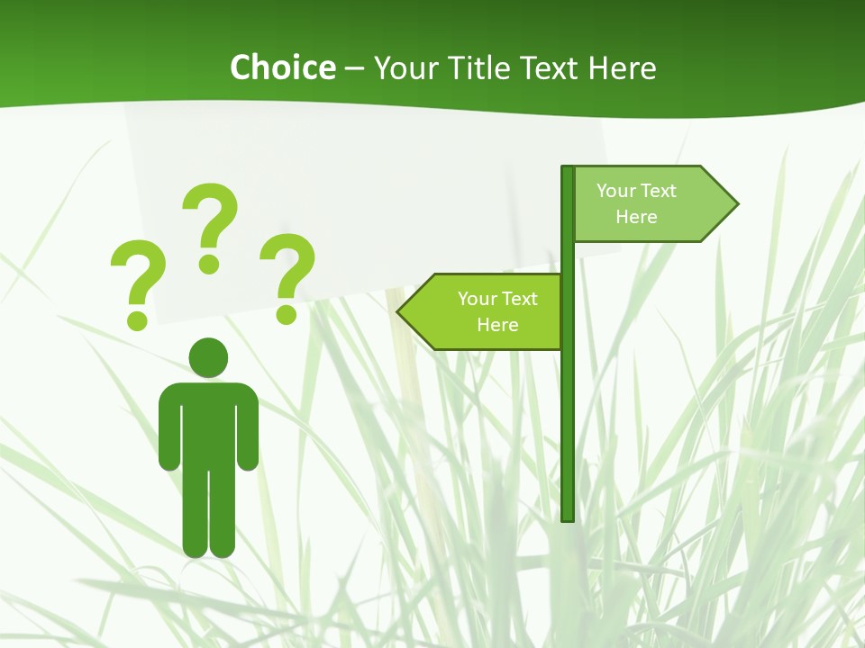 White Grass Dew PowerPoint Template