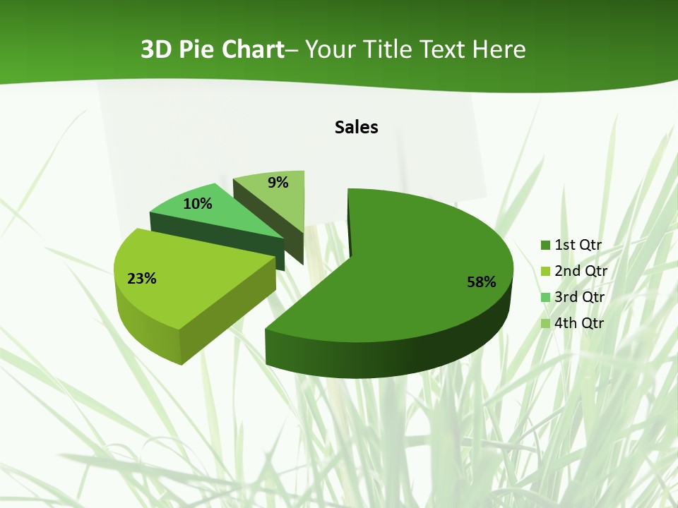 White Grass Dew PowerPoint Template