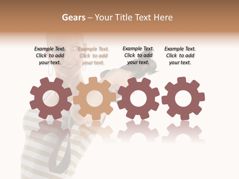 Beauty Lens White PowerPoint Template