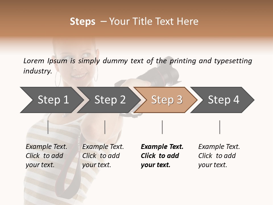 Beauty Lens White PowerPoint Template