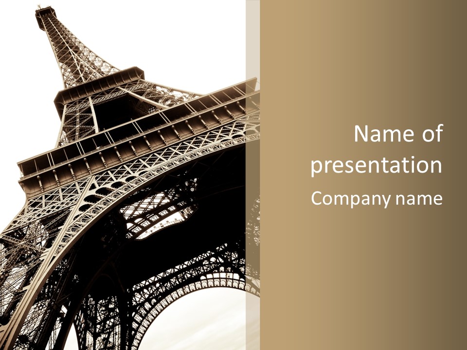 Metal Paris City PowerPoint Template