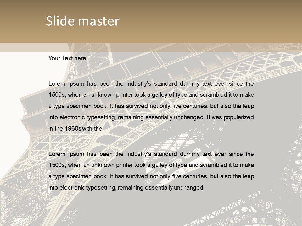 Metal Paris City PowerPoint Template