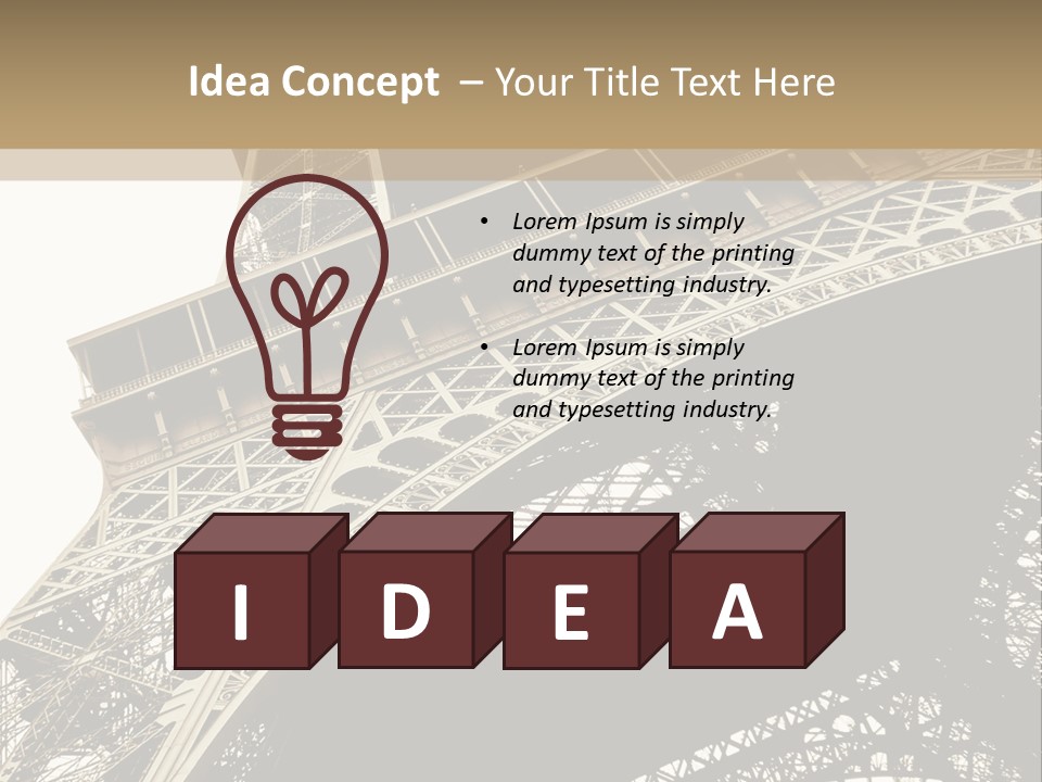 Metal Paris City PowerPoint Template