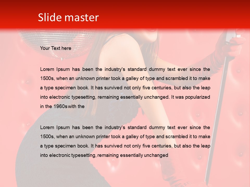 A Woman In A Green Dress Holding A Microphone PowerPoint Template