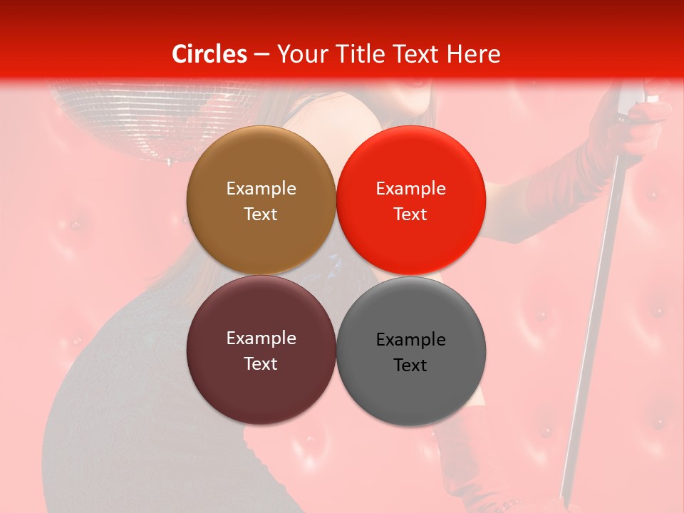 A Woman In A Green Dress Holding A Microphone PowerPoint Template