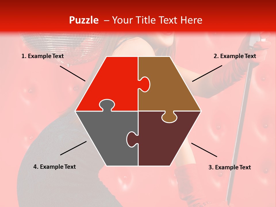 A Woman In A Green Dress Holding A Microphone PowerPoint Template