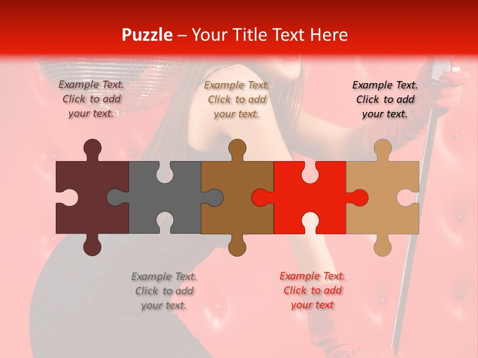 A Woman In A Green Dress Holding A Microphone PowerPoint Template