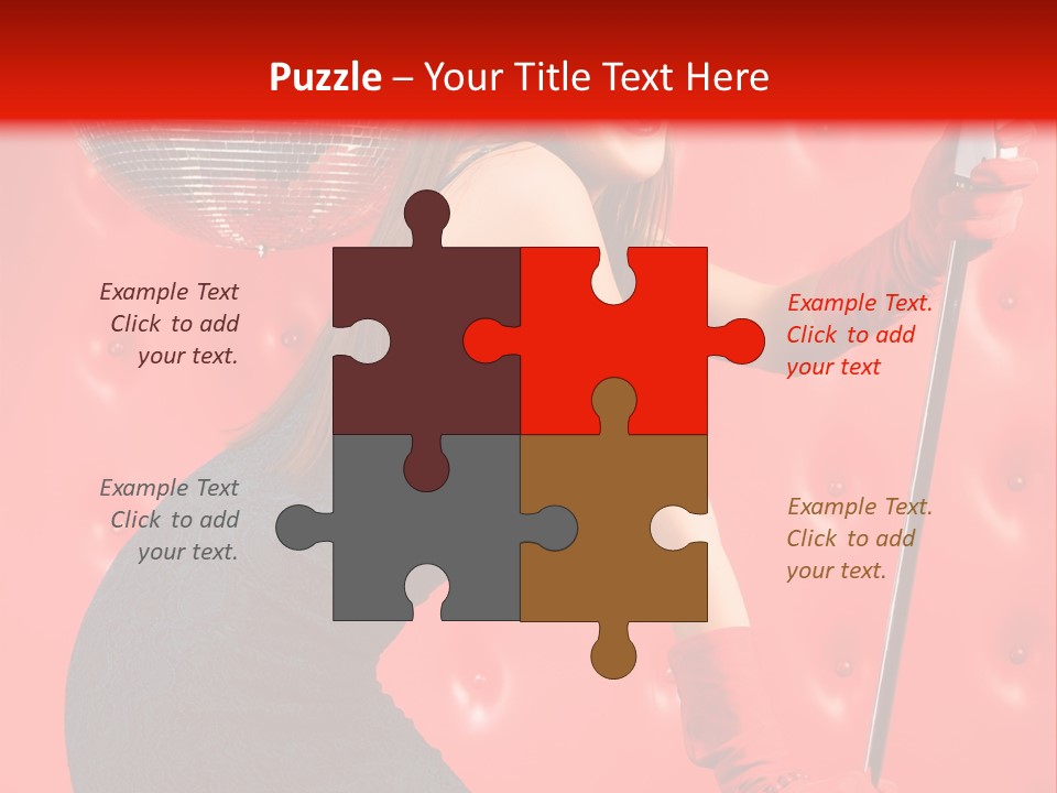 A Woman In A Green Dress Holding A Microphone PowerPoint Template