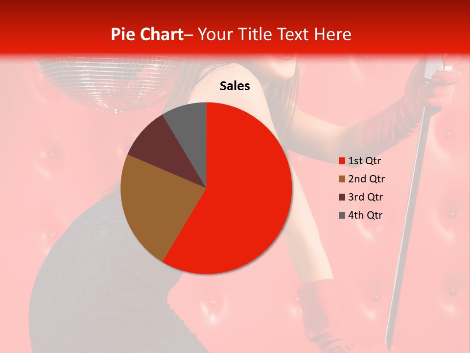 A Woman In A Green Dress Holding A Microphone PowerPoint Template