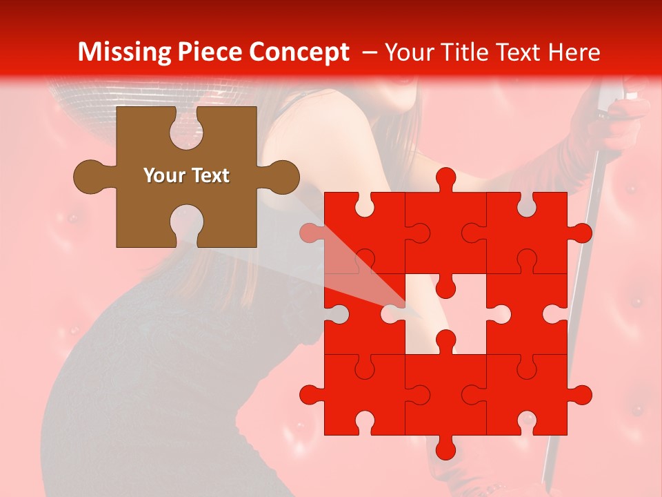 A Woman In A Green Dress Holding A Microphone PowerPoint Template