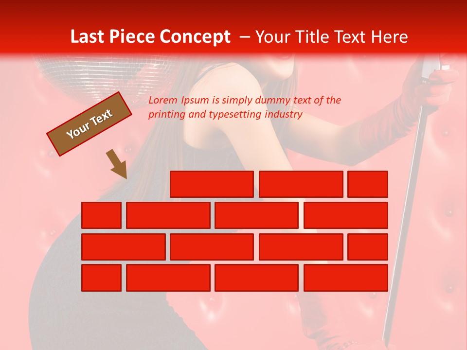 A Woman In A Green Dress Holding A Microphone PowerPoint Template