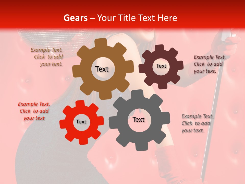 A Woman In A Green Dress Holding A Microphone PowerPoint Template