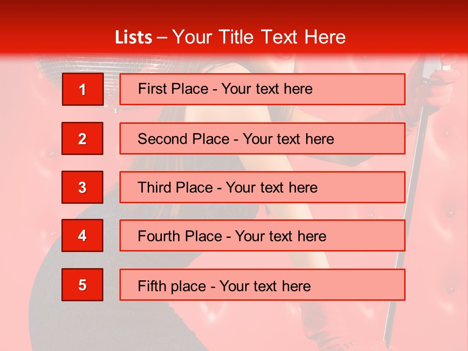 A Woman In A Green Dress Holding A Microphone PowerPoint Template