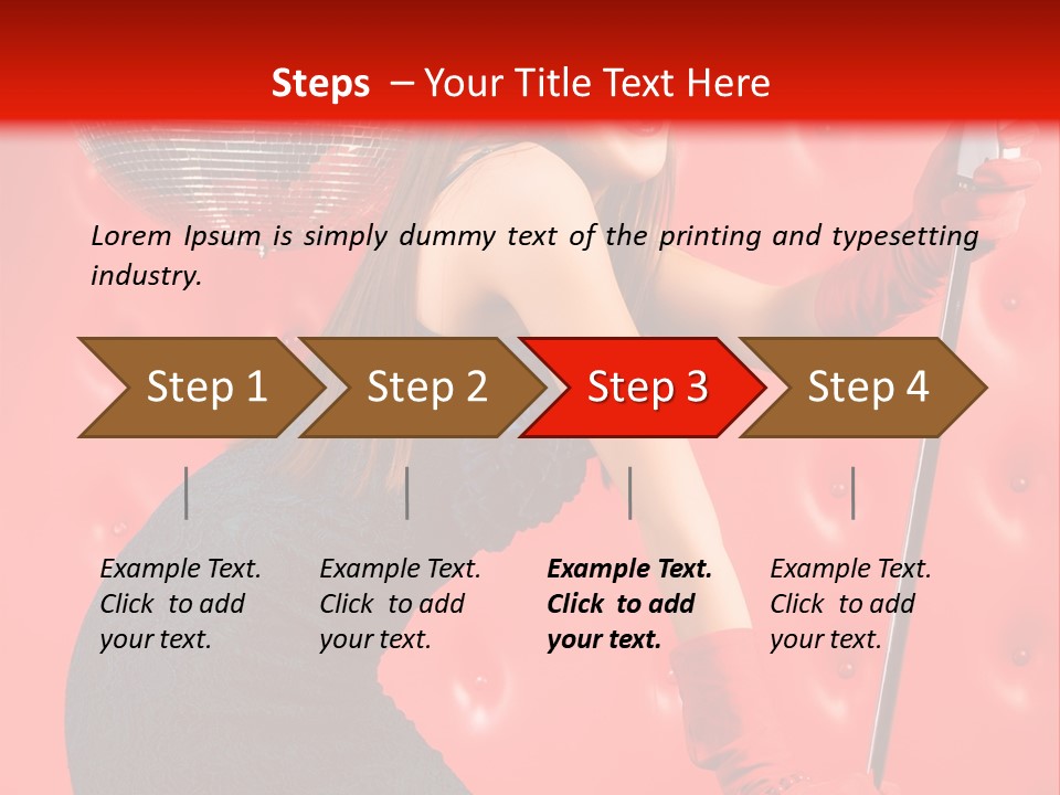 A Woman In A Green Dress Holding A Microphone PowerPoint Template