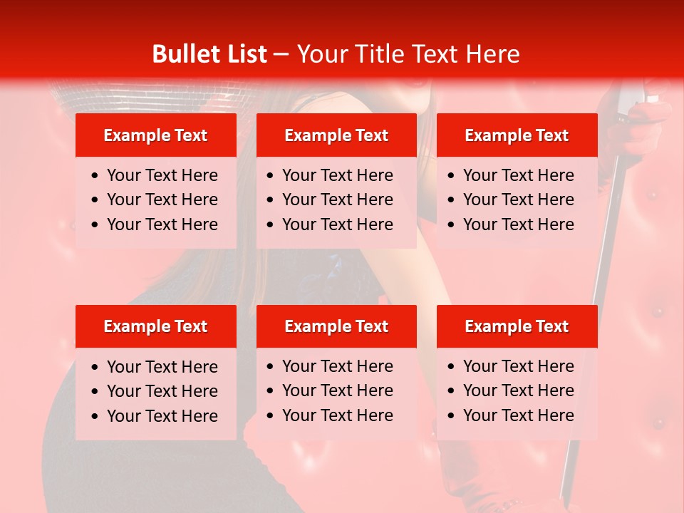 A Woman In A Green Dress Holding A Microphone PowerPoint Template